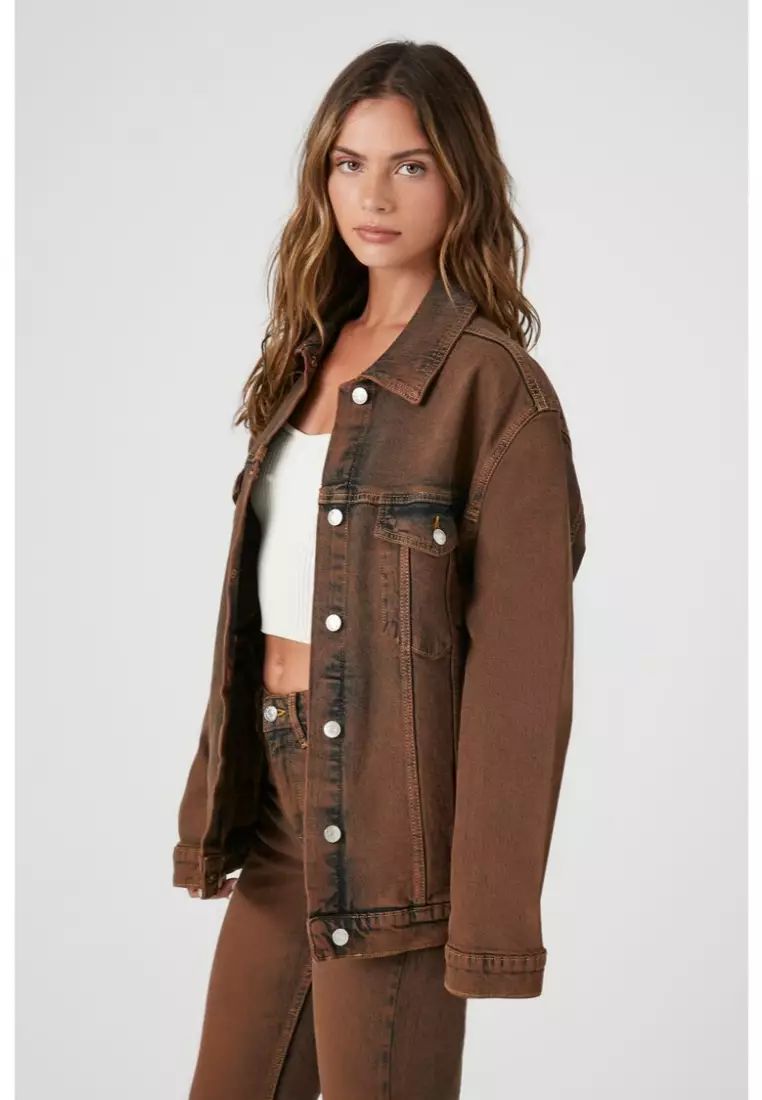 Mickey mouse denim top jacket forever 21