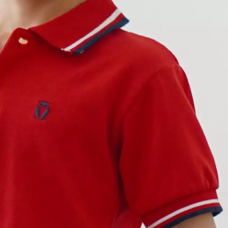 Matsuda baju kaos polo anak laki laki katun umur 2-12 Pierre Red