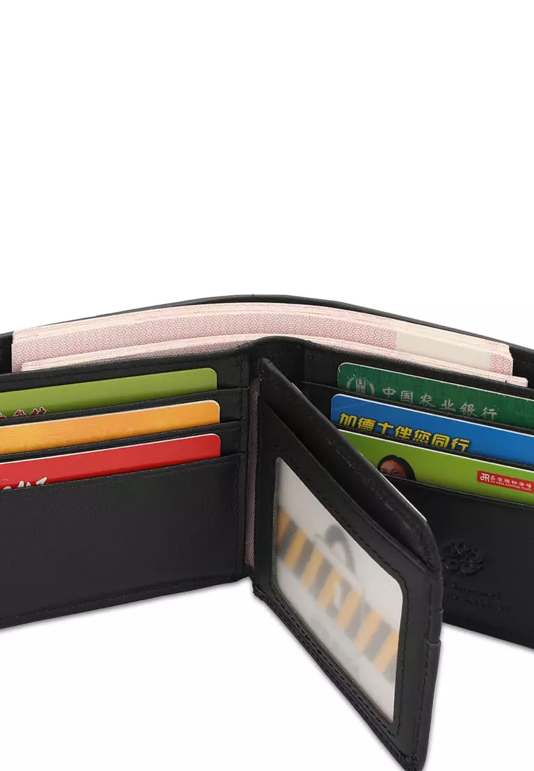 Men's Genuine Leather RFID Blocking Bi Fold Wallet