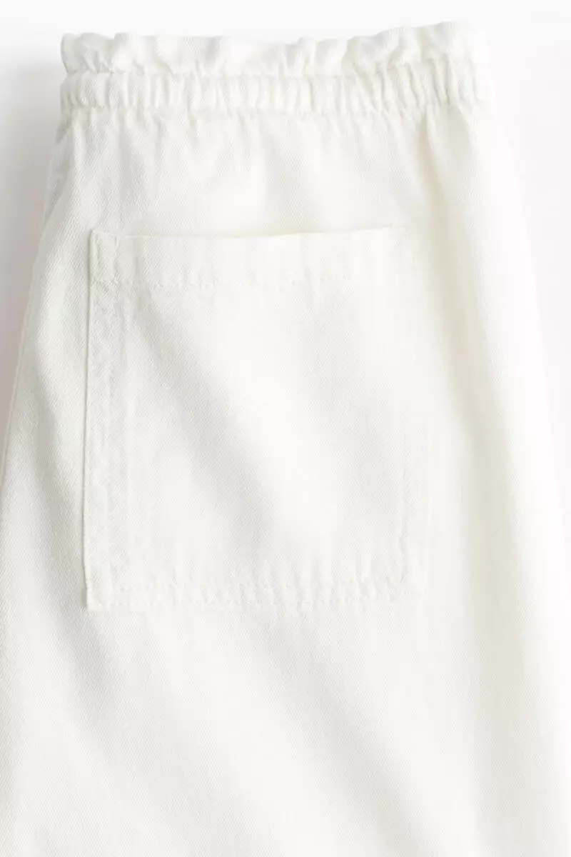 Denim pull-on trousers