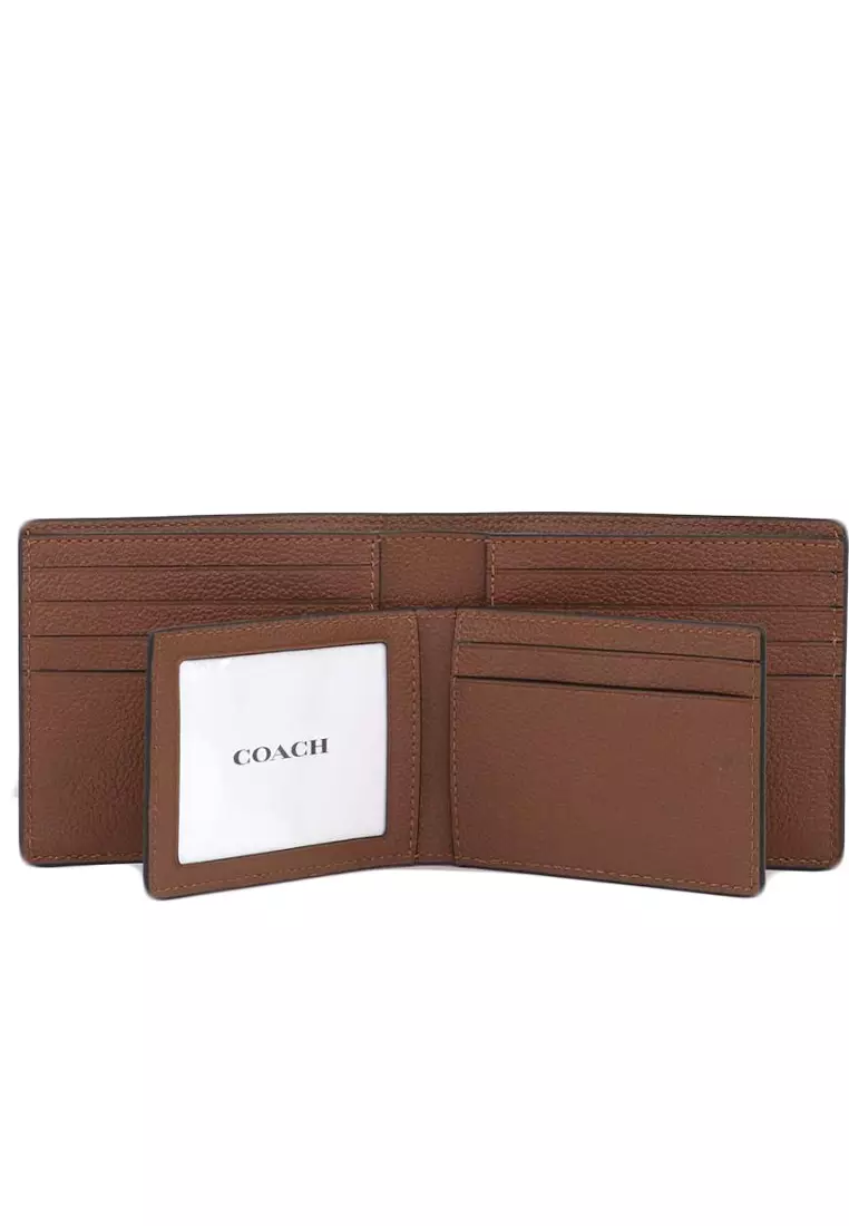 Buy Coach Coach Mens Boxed Compact ID Wallet With Trigger Snap Key Fob