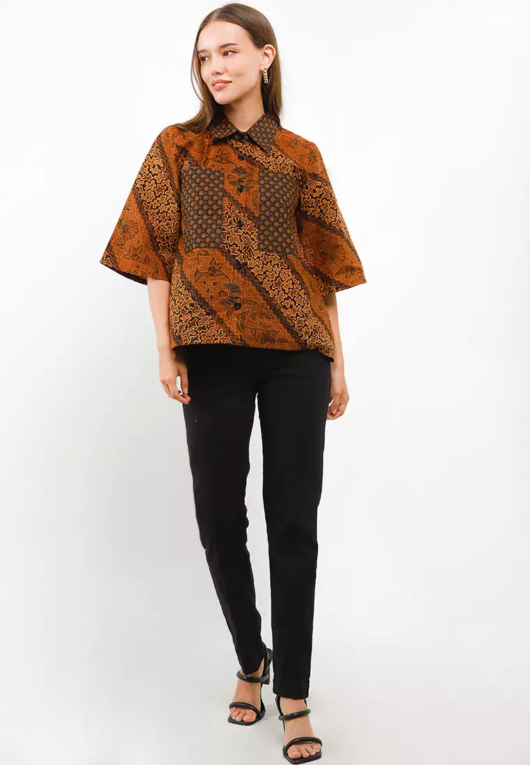 Melvee Blouse Batik Katun Wanita