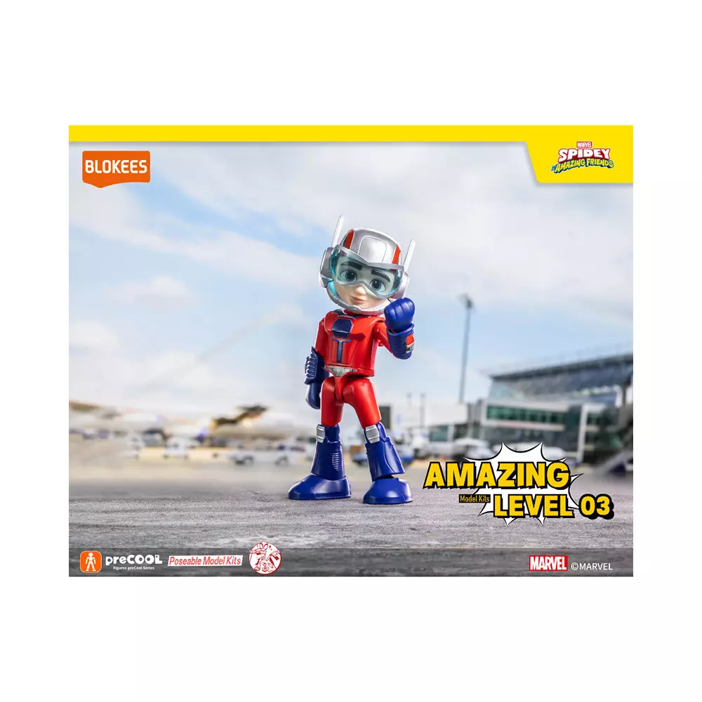 Blokees Spidey Amazing Level 03 Action Figure Ant Man Scott - Merah/Biru