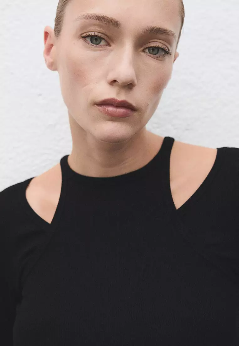 Ribbed Combined T-Shirt