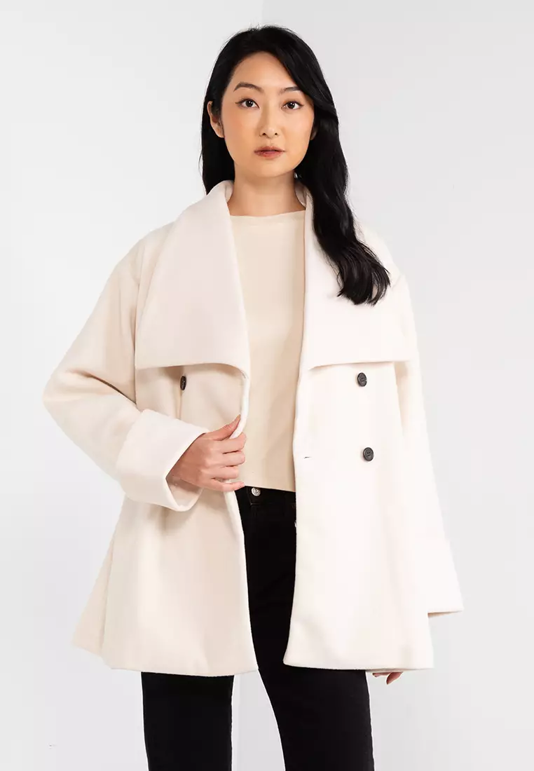 eaphi big collar middle coat コート eaphi big collar middle coat