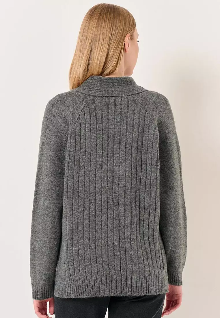 Crossover knit clearance jumper