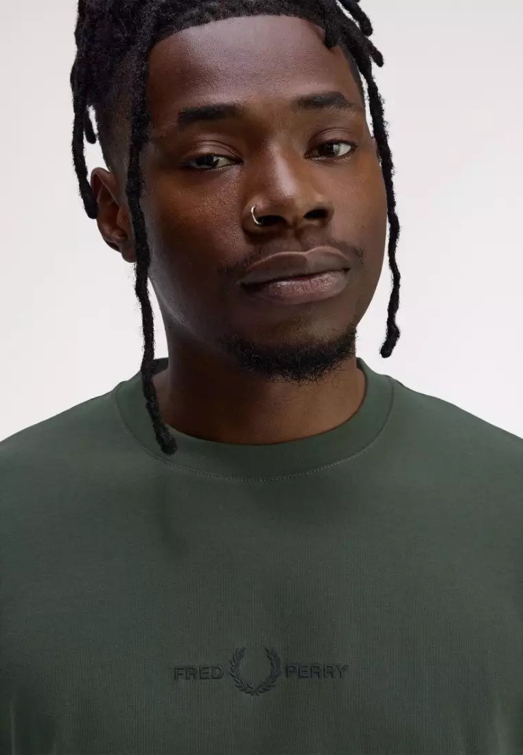 Fred Perry M4580 Embroidered T-Shirt (Court Green)