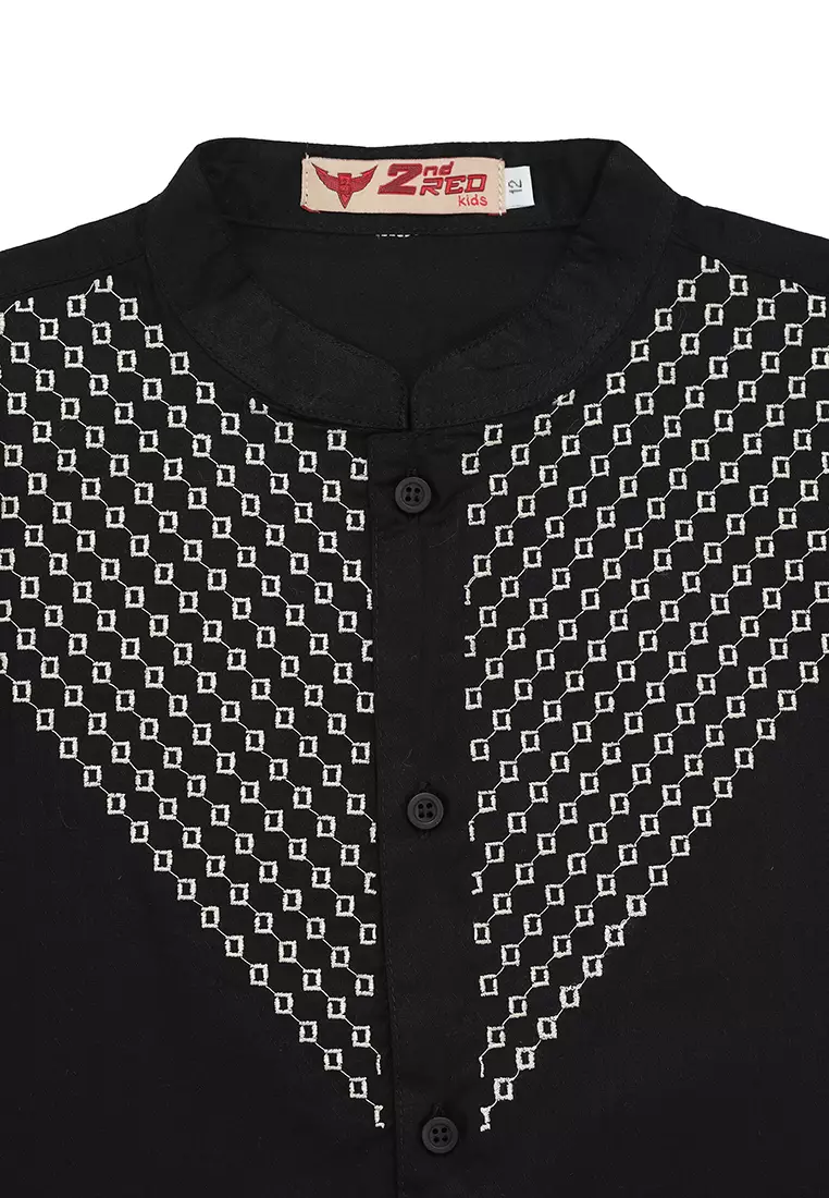 Baju Koko Set Anak Laki Diamond Black - MODERN
