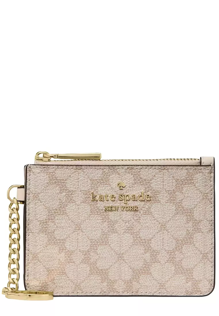 Buy Kate Spade Spade Flower Key Ring Card Holder - Dark Beige Moon Dust ...