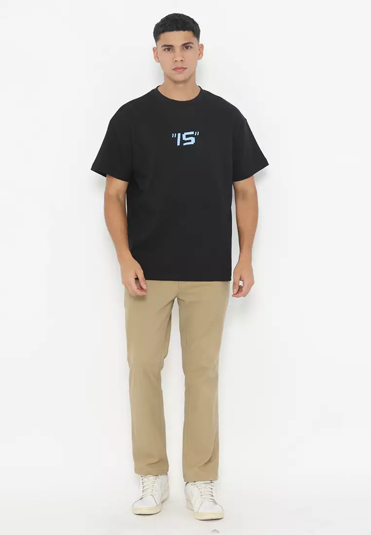 T-Shirt D&F Relaxed Fit Dp "IS" Black