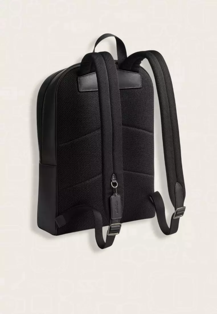 Coach Owen Backpack In Signature Canvas Charcoal Black