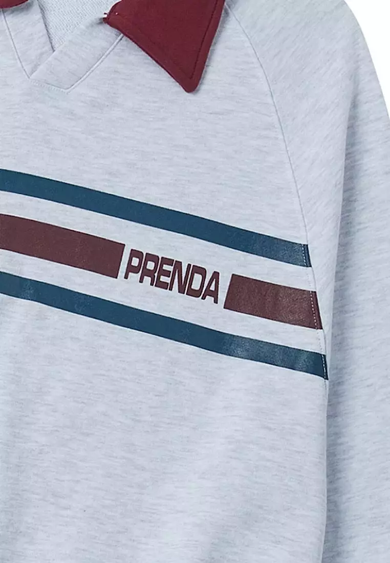 Coloring Collared Sweatshirt Heather Gray