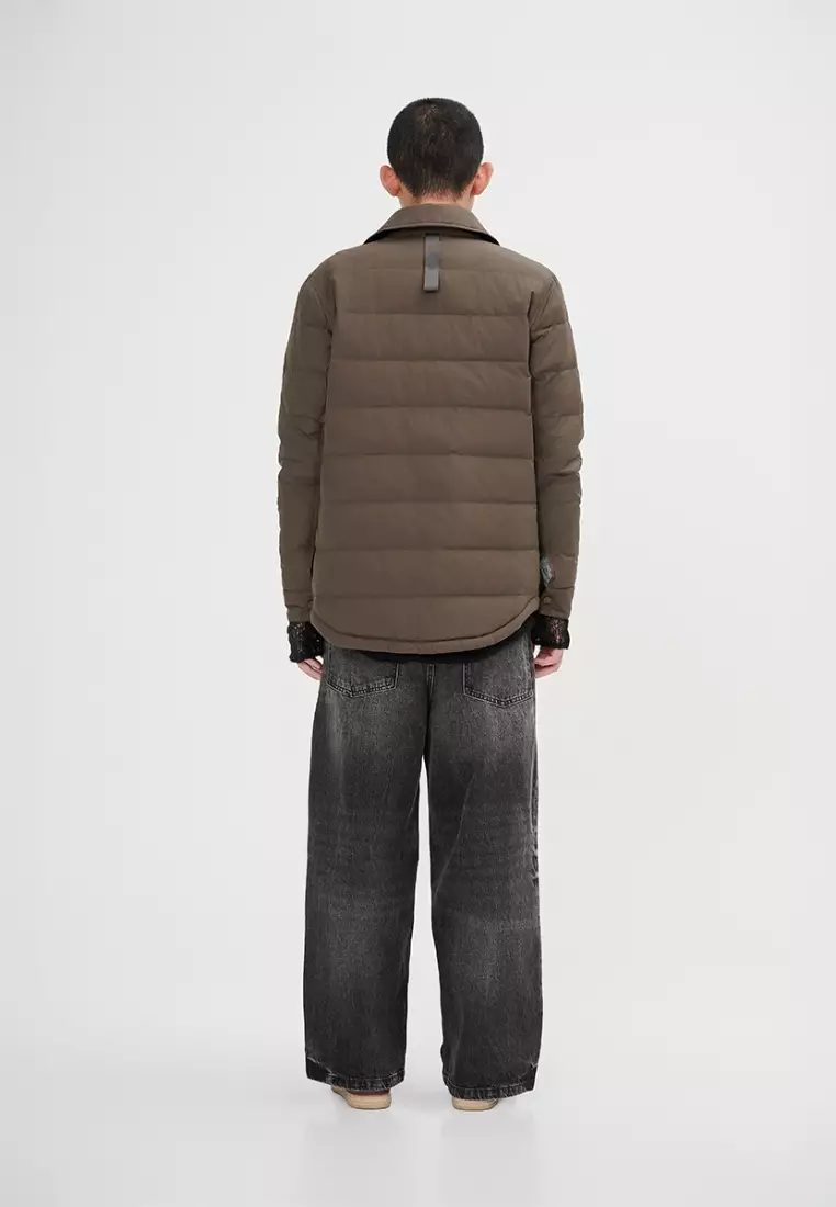 Men's Unique Fusion Shirt Light Down Jacket