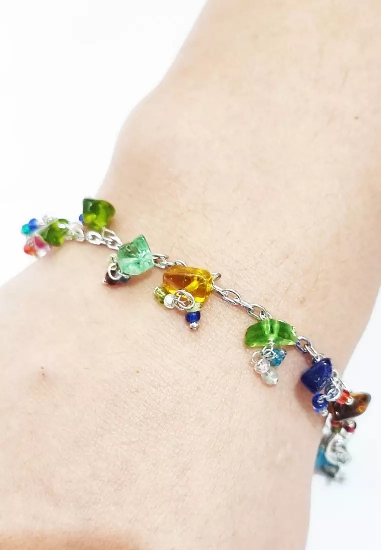 Chips Spectrum Link Bracelet Gelang Wanita Multi