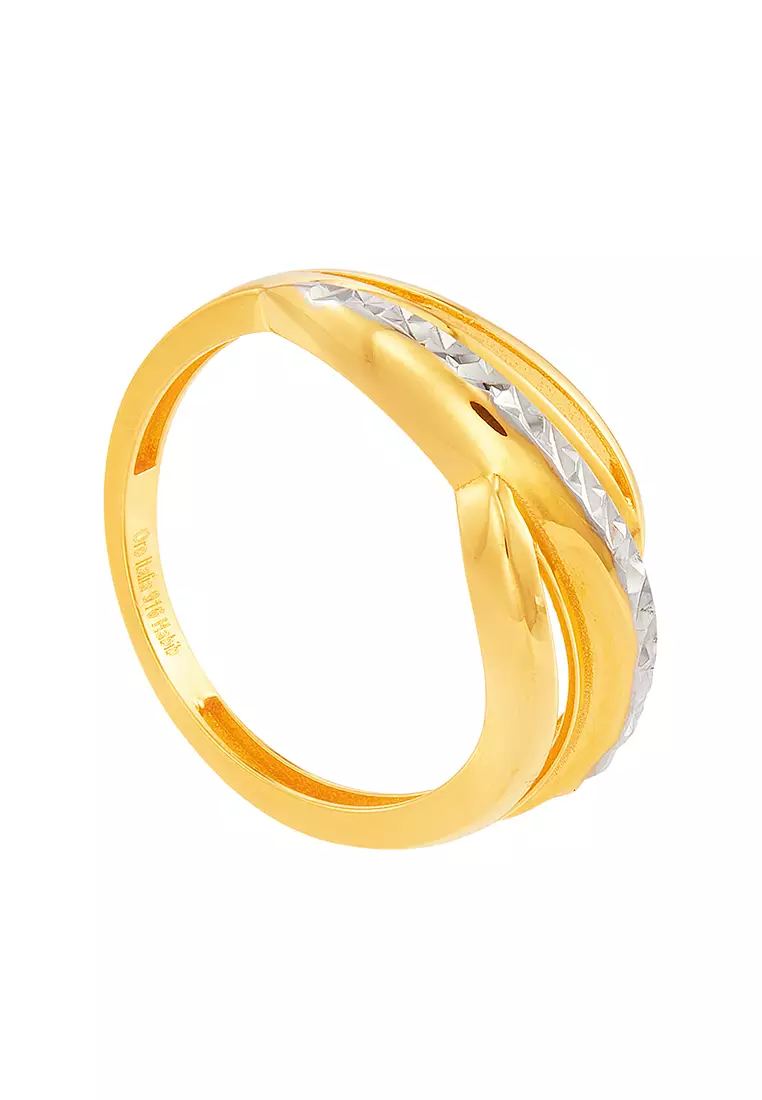 HABIB Oro Italia 916 Yellow and White Gold Ring GR53461223(YW)-BI (22K Gold)