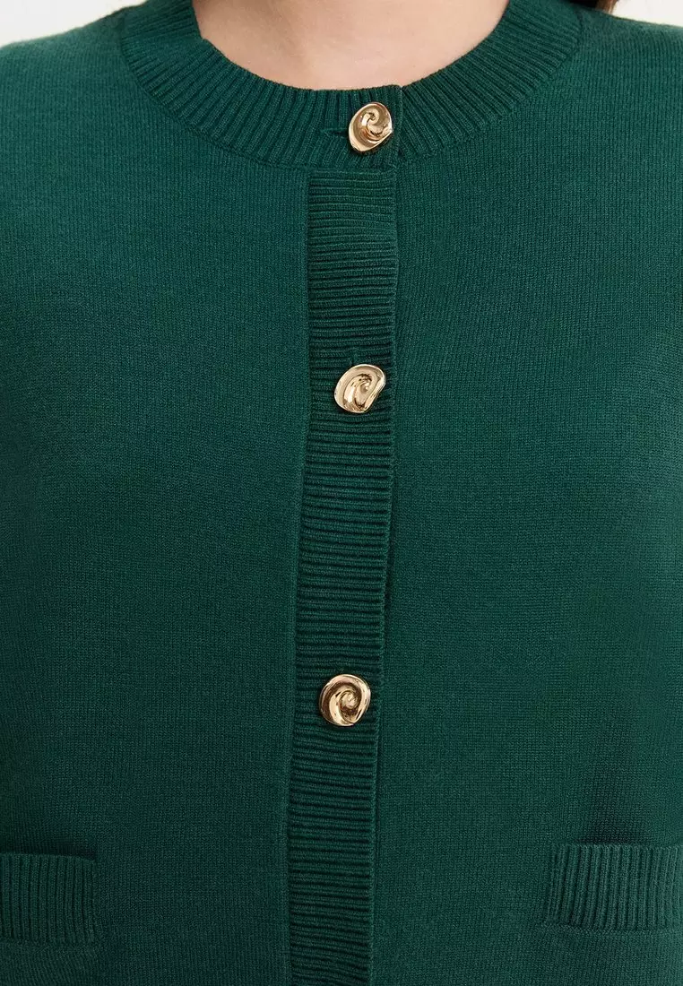 Knit Cardigan - Dark Green