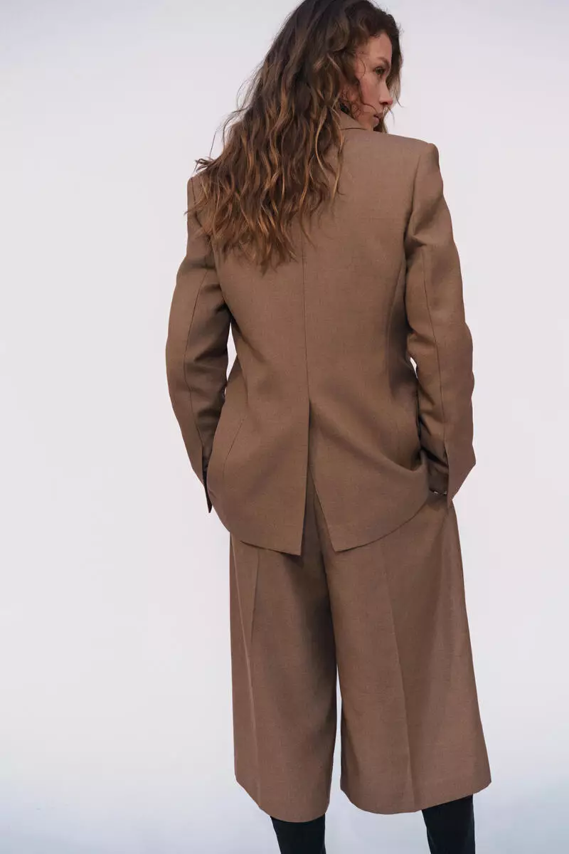 Long twill blazer