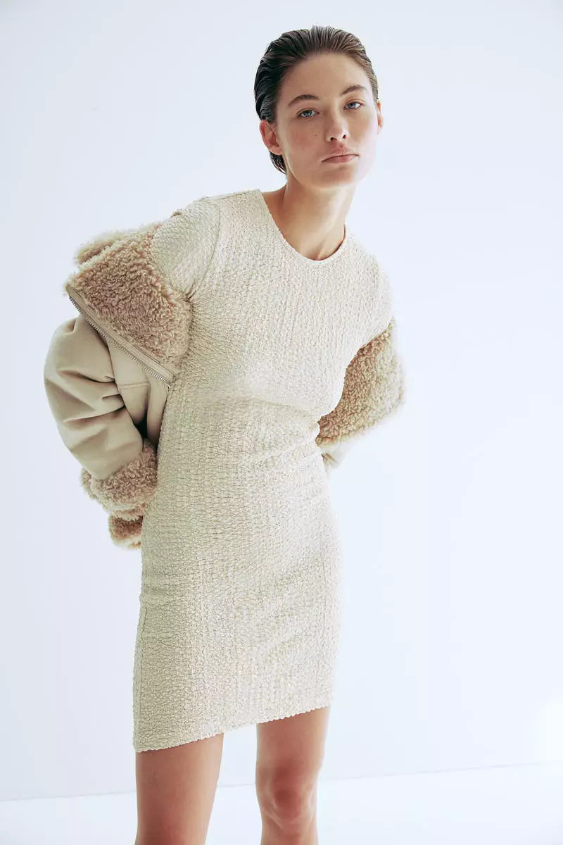 Buy H&M Textured jersey dress 2026 Online | ZALORA