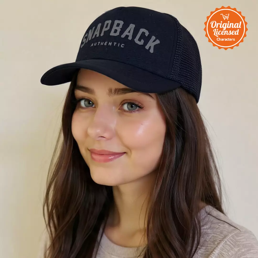 Snapback Topi Trucker Dewasa Black Authentic Snapback