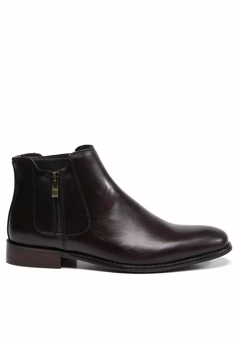 Discount on Twenty Eight Shoes  shoes - SKU: Zipper Leather Chelsea Boot Kb2667