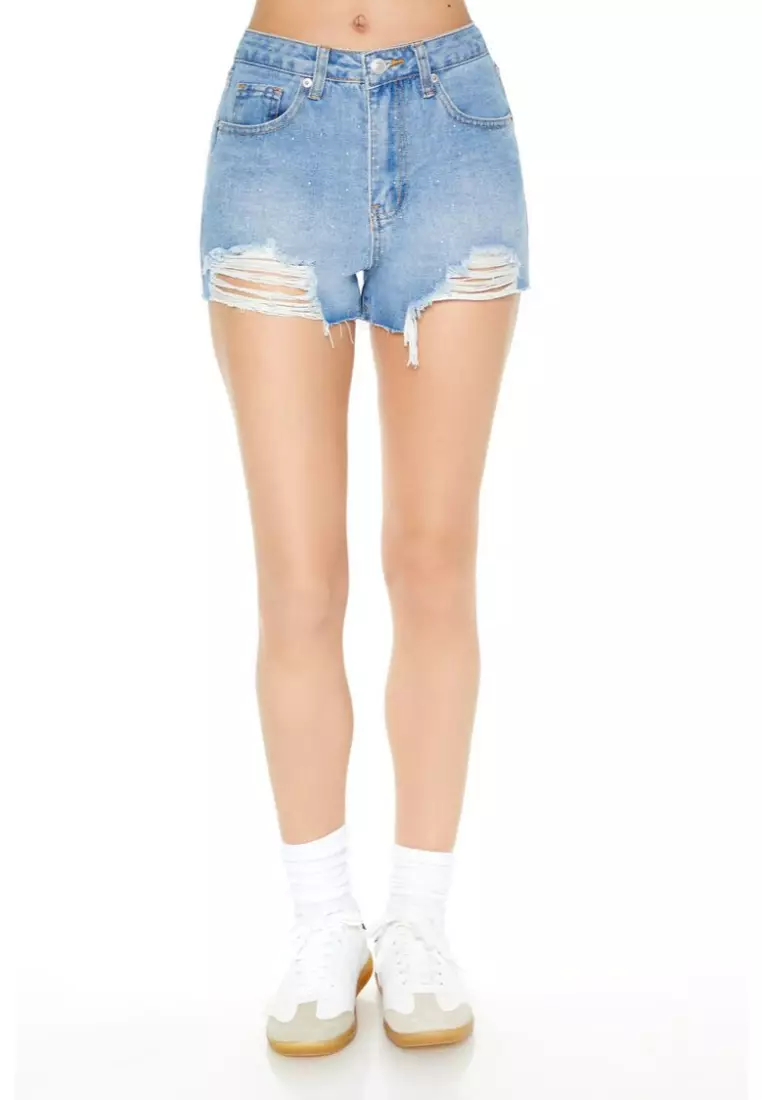 Forever 21 distressed denim shorts on sale