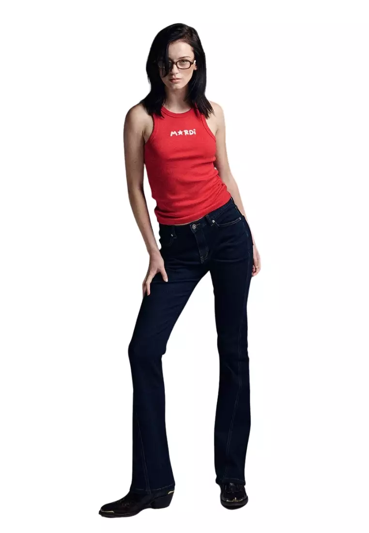 Tank Racer Mardi Star Logo - Red Beige