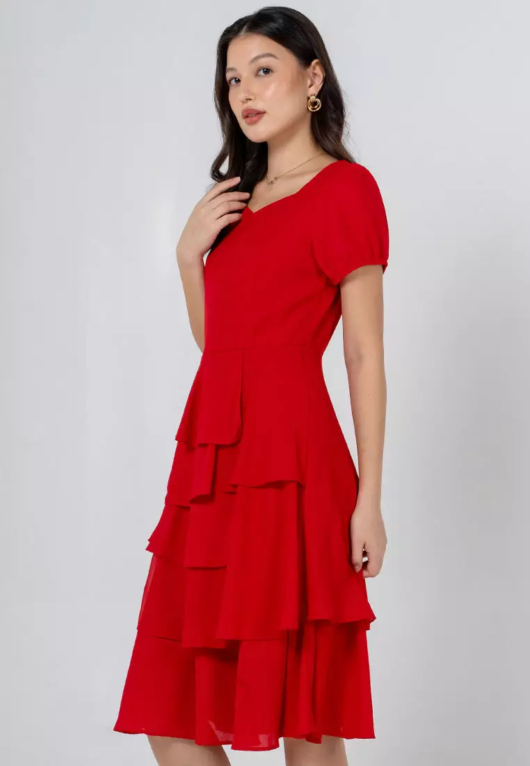 Buy Paperdolls Charm Tiered Dress 2024 Online | ZALORA Philippines