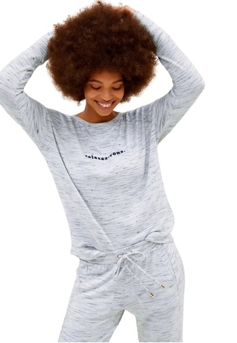 MARKS & SPENCER grey Cosy Knit Lounge Relaxez-vous Sweatshirt 34254AAF5980CAGS_1