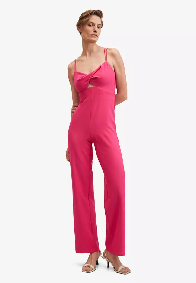 Buy Mango CutOut Detail Jumpsuit 2023 Online ZALORA Philippines