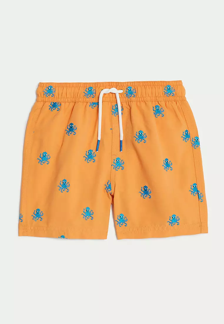 Embroidered Swim Shorts