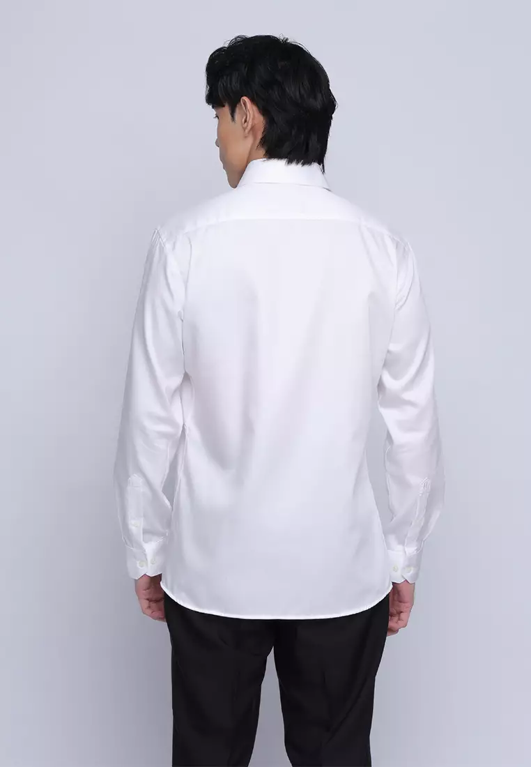 Slim Fit Plain Button Down Collar