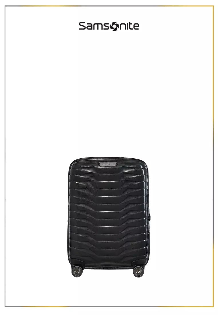 Samsonite Koper Proxis Cabin Black + Foldable Luggage Cover Cabin
