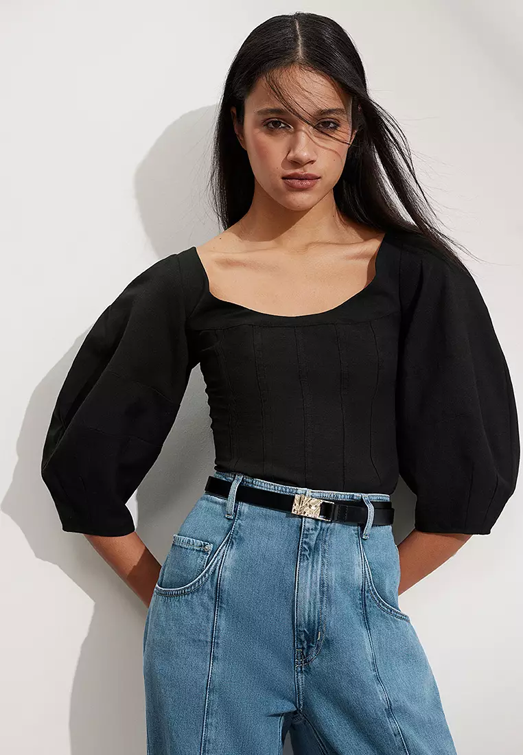 Cropped Corset Blouse
