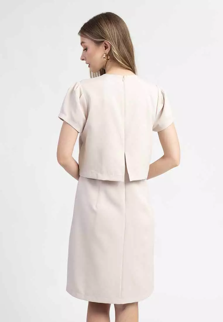 Daliah Floral Embroidered Layered Dress
