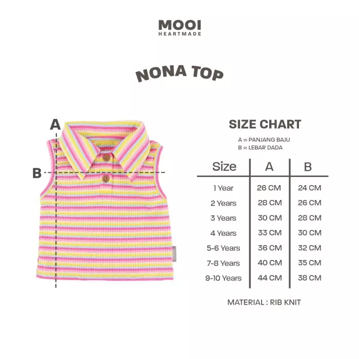 Mooi Atasan Anak Perempuan Nona Top - Yellow