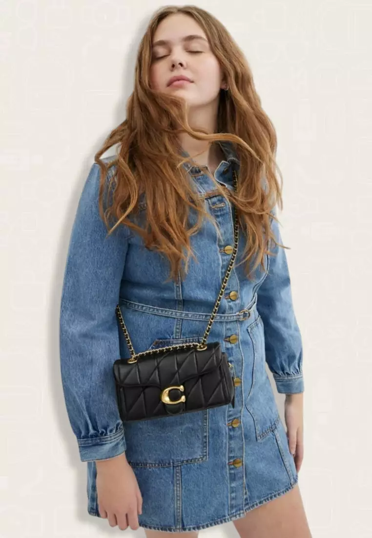 Coach Tabby Shoulder Bag 20 With Quilting Black