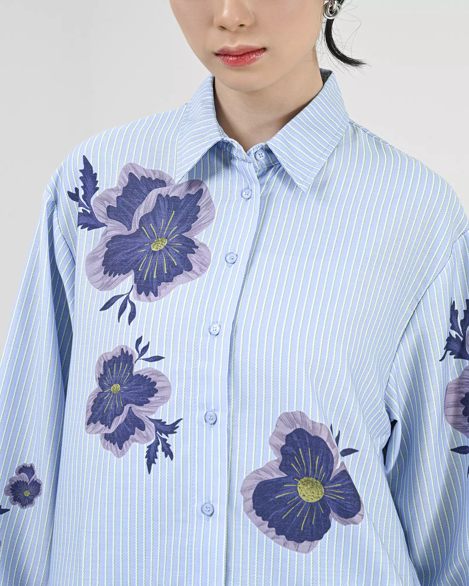 Geulis.id BOYANE SHIRT - Lightblue