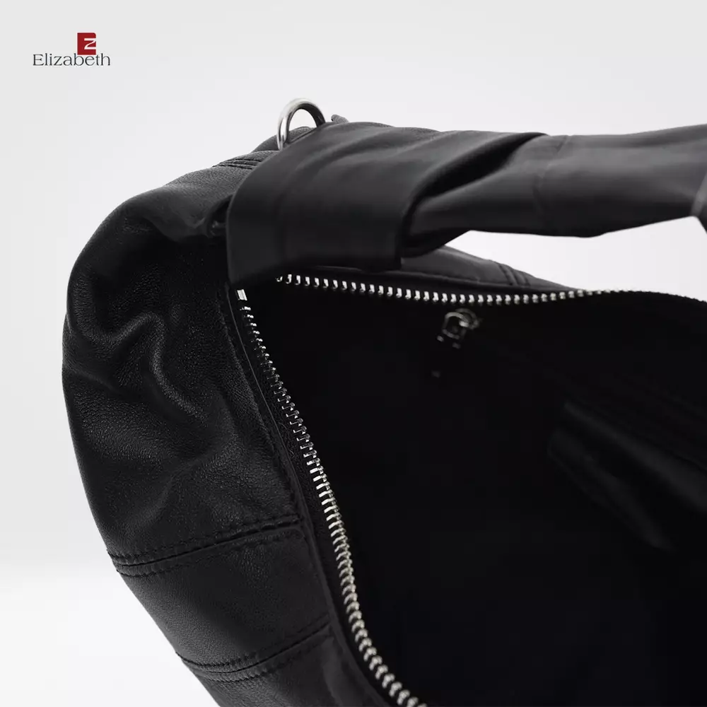 Tas Elizabeth Genuine Leather Shoulder Bag 0720-0487 Black