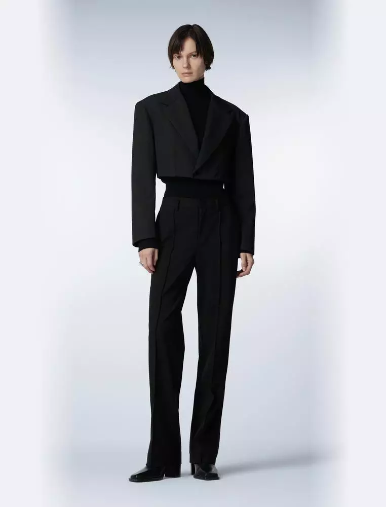 女士休閒修身直筒褲