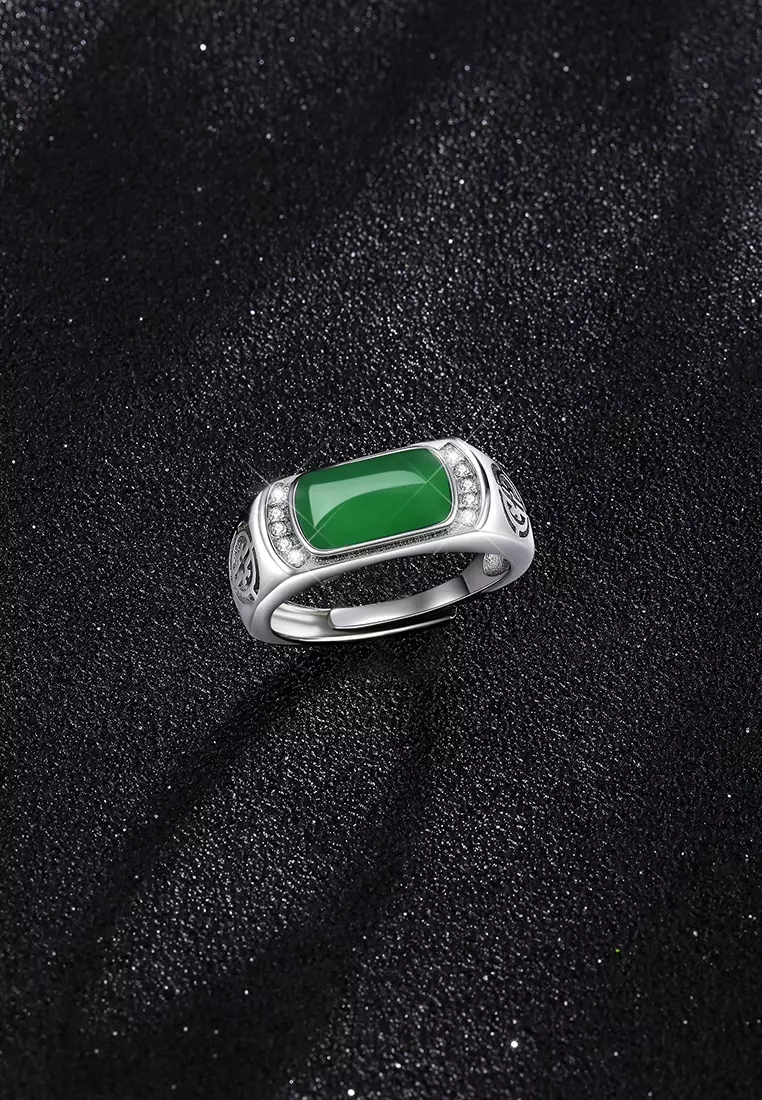 Cincin Pria Perhiasan Zircon 5A Original Free Size Anti Luntur Fashion Cincin Cowok COD