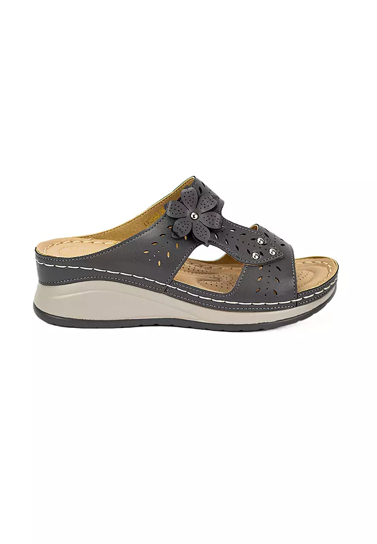 Discount on Mario D' boro Runway  shoes - SKU: Women's Wedge Sandals LW 22483 Dark Gray
