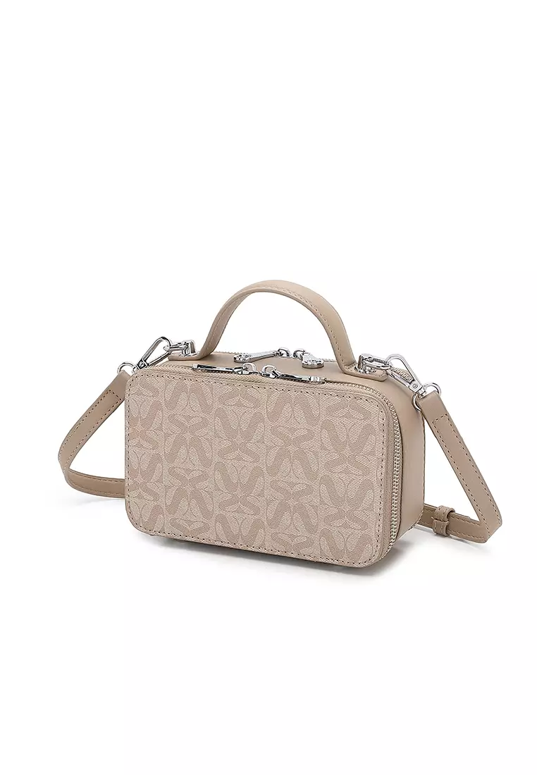 Women's Top Handle Bag / Sling Bag / Crossbody Bag / Shoulder Bag (Tas Tangan Wanita / Tas Selempang Wanita / Tas Bahu Wanita) - Krem