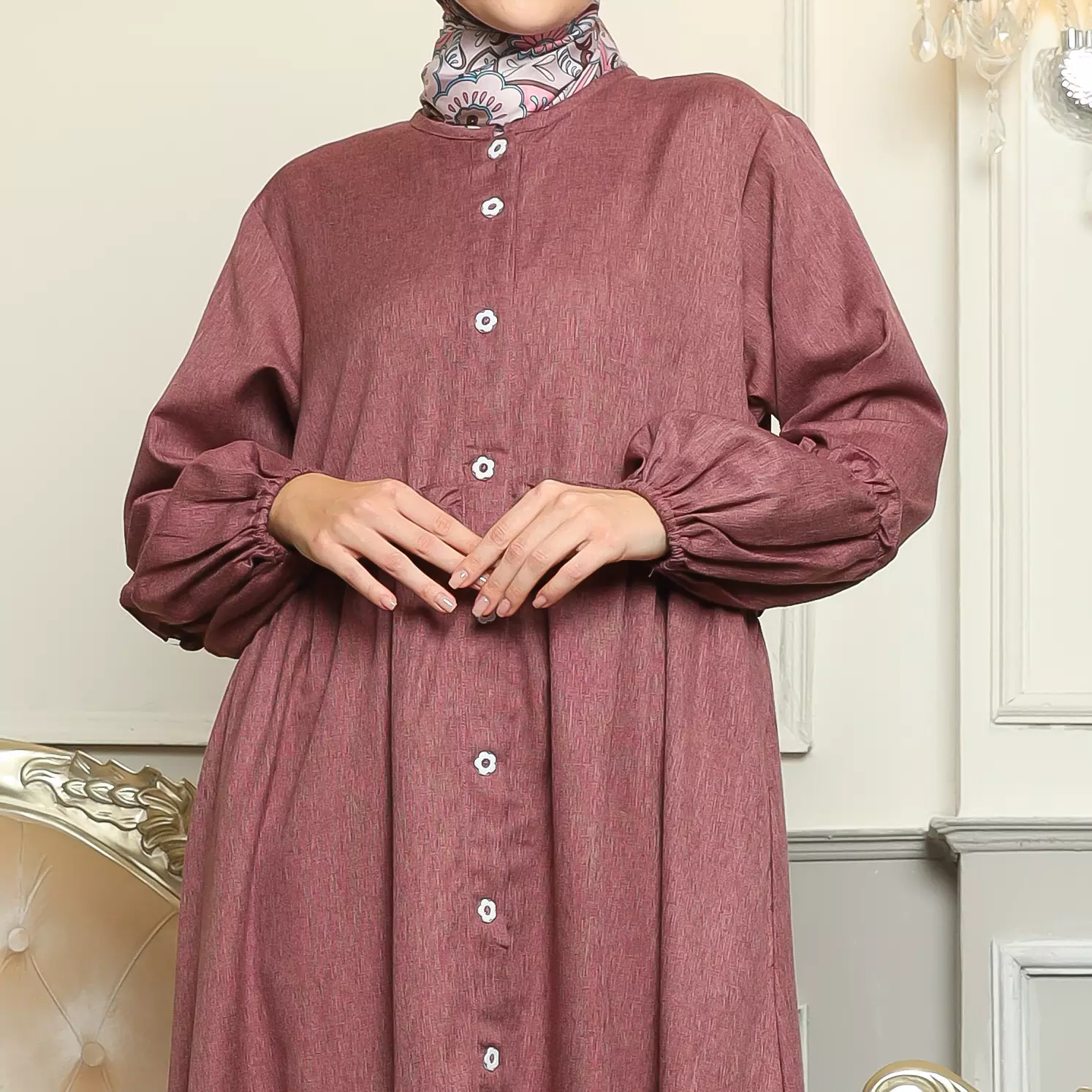 Gamis Sarimbit Wanita GMS 04 Burgundy