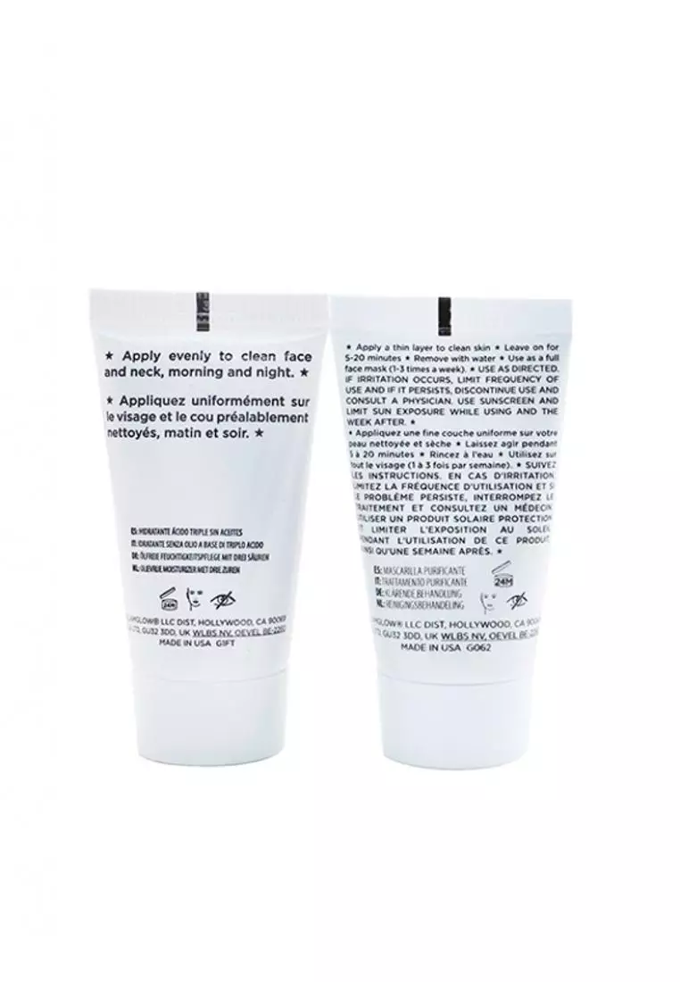 Glamglow - Pore-Clearing & Minimizing Set: Supermud Clearing Treatment 15G + Superwatergel Moisturizer 15Ml 2Pcs