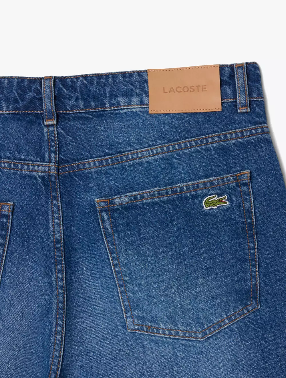 Straight Fit Denim Bermuda Shorts - Blue