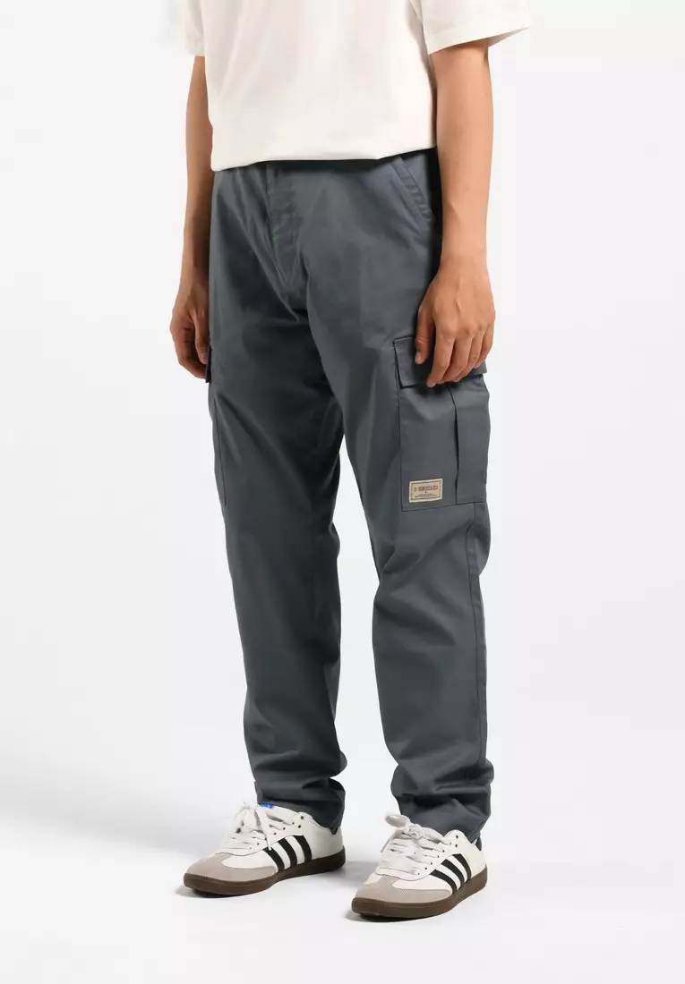 3Second Men's Long Cargo Pants Regular Fit Twill Fawks HP-C060125
