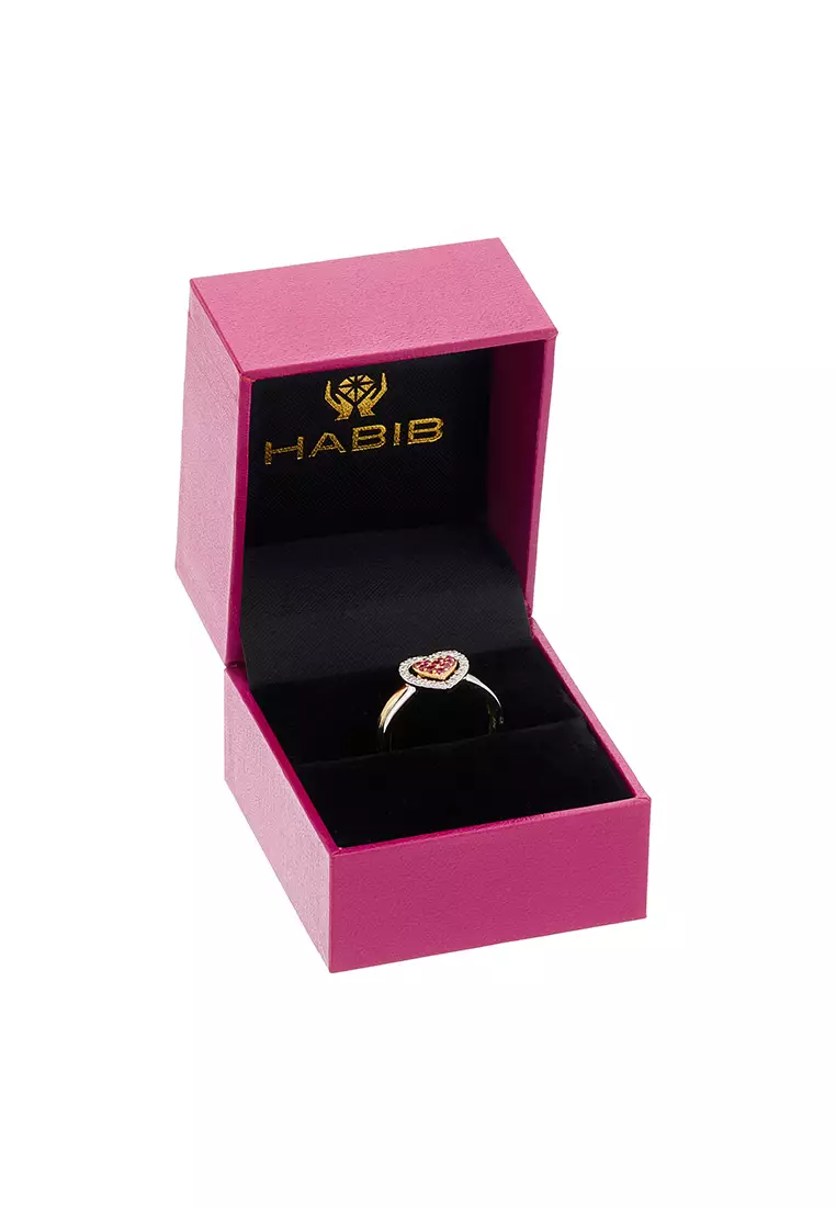 HABIB Diamond and Ruby Ring (2-in-1 Set) in 375/9K Yellow and White Gold
