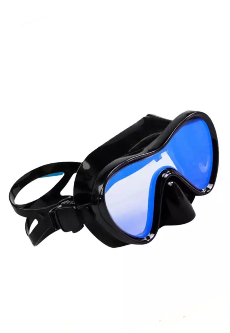 Javen Kacamata Selam Scuba Unisex Diving Mask Snorkeling Goggles Material PVC Silicon ORIGINAL - Black Blue
