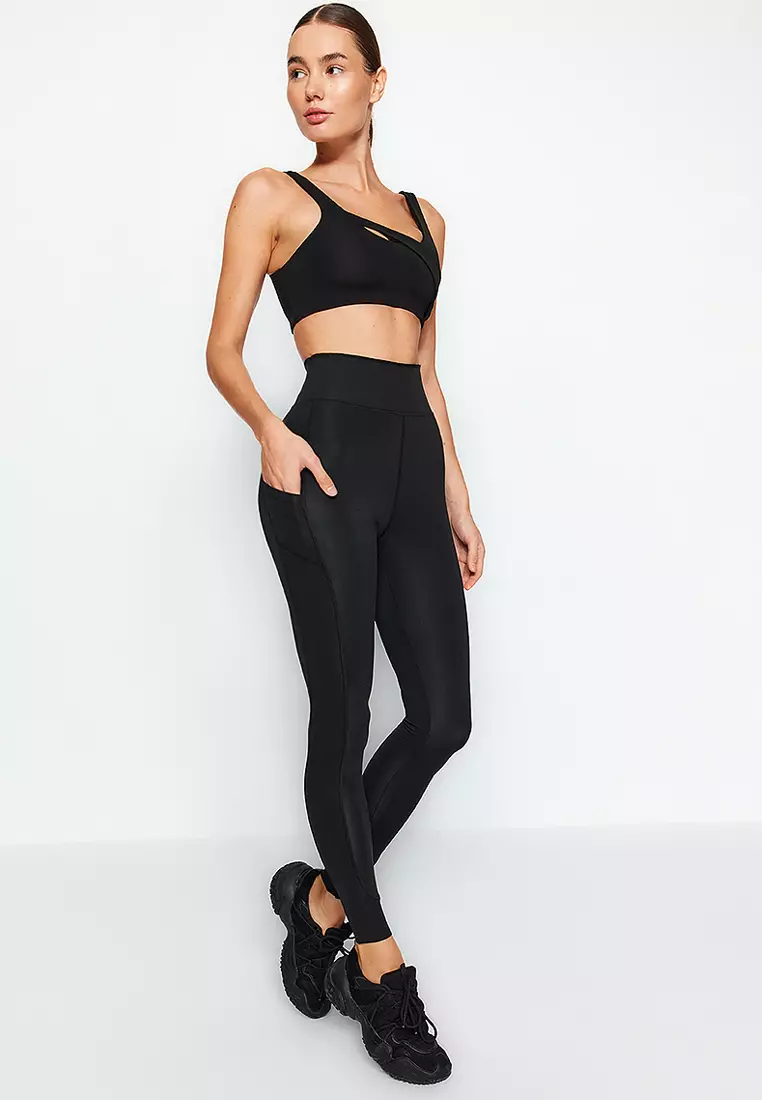 運動緊身褲連額外腹部控制層