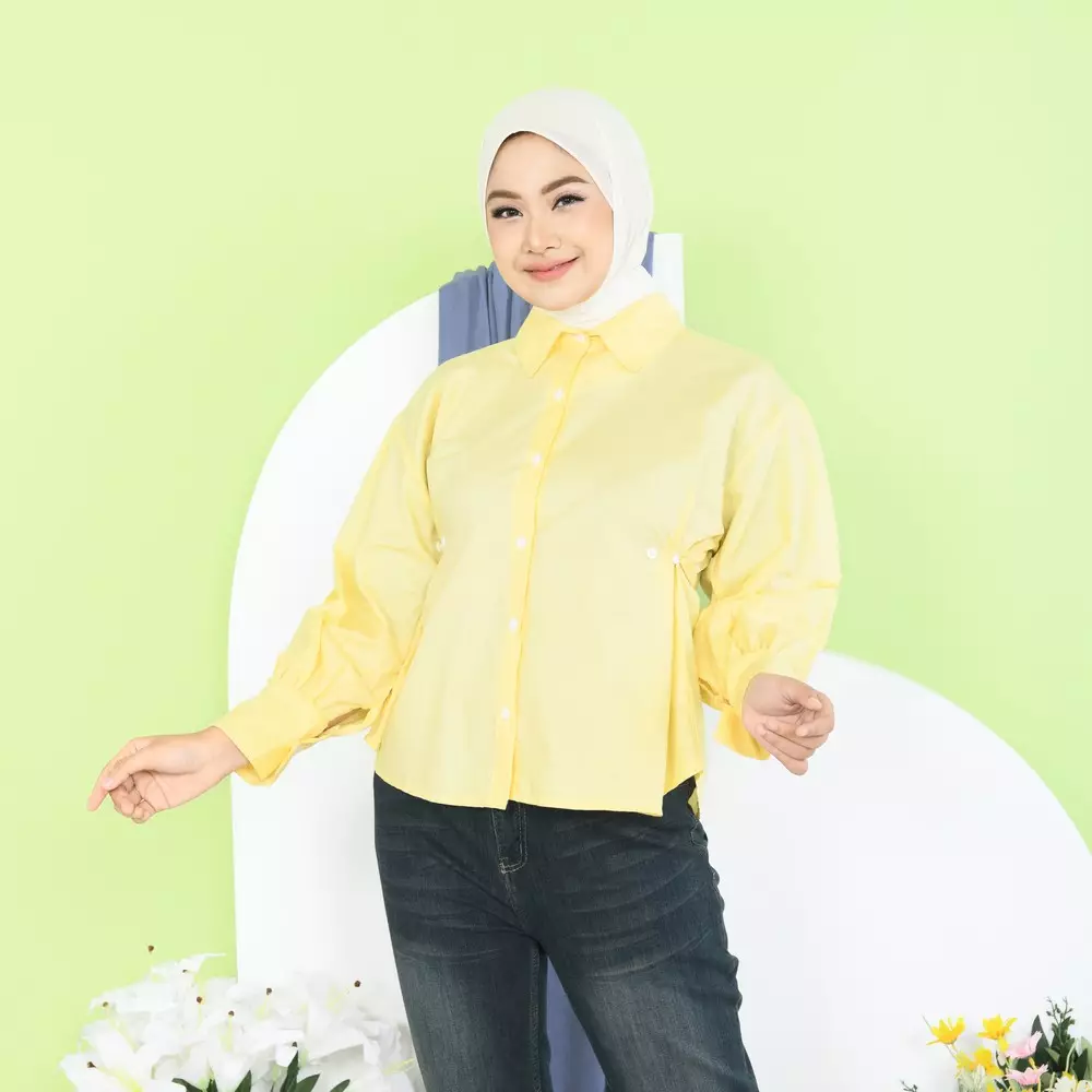 Dyandra Kemeja - Soft Yellow M19729 R42S1